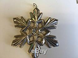 1990 Gorham Christmas Snowflake Ornament Sterling 20th Anniversary Edition NIB