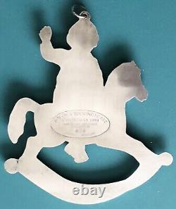 1990 Gorham Sterling Boy on a Rocking Horse CHRISTMAS Ornament American Heritage