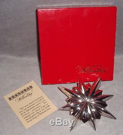 1991 KIRK STIEFF Williamsburg Silver Christmas Tree Star Top Topper Ornament
