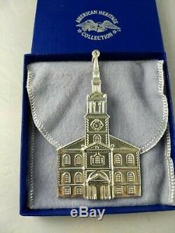 1992 American Heritage Meeting House Sterling Silver Christmas Ornament NEW