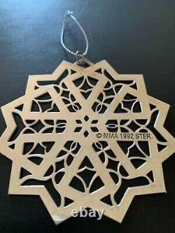 1992 MMA Metropolitan Museum of Art Sterling Silver Snowflake Ornament