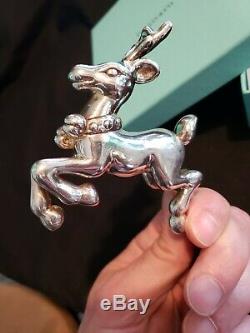 1992 Tiffany sterling Silver Christmas Ornament Reindeer