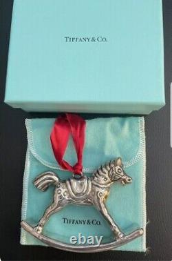 1992 Tiffany sterling Silver Christmas Ornament Rocking Horse Extremely rare