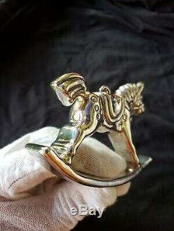 1992 Tiffany sterling Silver Christmas Ornament Rocking Horse extremely rare