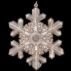 1994 Gorham Sterling Silver Snowflake Christmas Ornament 25Th Anniversary 925