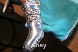 1994 Tiffany sterling Silver Christmas Ornament Stocking Extremely Rare