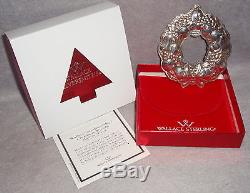 1994 Wallace 1st Sterling Silver Wreath Christmas Ornament Decoration Harvest