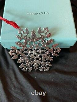 1995 Tiffany Sterling Silver Snowflake Christmas Ornament