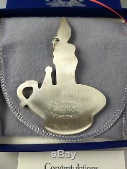 1996 American Heritage Sterling Silver Candle Christmas Ornament New Mint