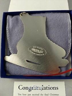 1997 American Heritage Sterling Silver Skates Christmas Ornament New Mint