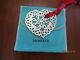 1997 Tiffany & Co Sterling Heart Christmas Ornament With Orig Pouch & Ribbon