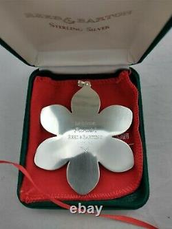 1998 Reed & Barton Snowflake Sterling Silver Christmas Ornament, New, Mint withbox