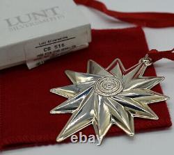 1999 Lunt Sterling Annual Star Christmas Ornament Swirl Pendant Medallion NOS