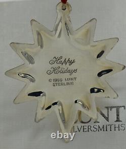 1999 Lunt Sterling Annual Star Christmas Ornament Swirl Pendant Medallion NOS