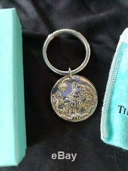 1999 Tiffany Sterling silver Christmas Ornament Santa Keychain extremely rare