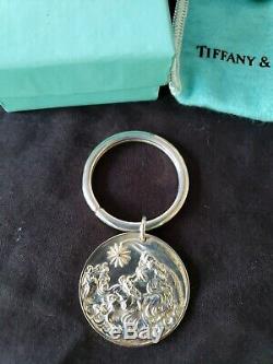 1999 Tiffany Sterling silver Christmas Ornament Santa Keychain extremely rare