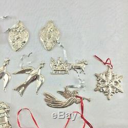 19 Sterling Silver Christmas Ornaments Reed & Barton, Gorham, H&H, Wallace 315g