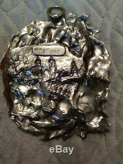 1st Edition Buccellati 1986 Village Sterling Silver Christmas Ornament #193/500