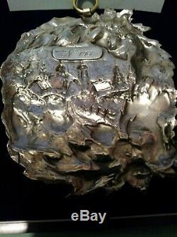 1st Edition Buccellati 1986 Village Sterling Silver Christmas Ornament #193/500