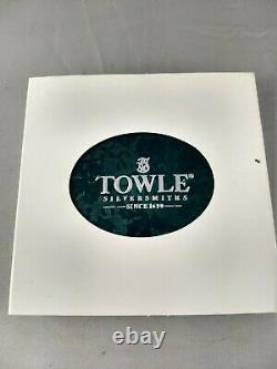 2001 Towle Musical Harp Sterling Silver Christmas Ornament, New, Mint withbox bag