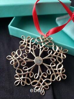 2002 Tiffany sterling Silver Christmas Ornament Snowflake Rare