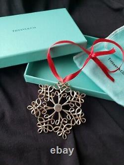 2002 Tiffany sterling Silver Christmas Ornament Snowflake Rare