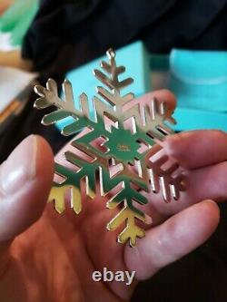 2003 Tiffany sterling Silver Snowflake Christmas Ornament Rare