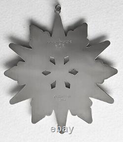 2004 Gorham Sterling Silver Christmas Snowflake Tree Ornament Pouch & Box