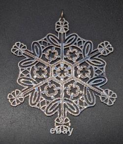 2004 MMA Sterling Silver Snowflake Christmas Ornament