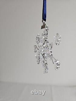 2004 Swarovski Silver Crystal Christmas Snowflake Ornament Austria In Box