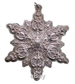 2004 Wallace Snowflake Sterling Silver Christmas Ornament 7th Edition