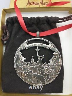 2005 Lunt RARE Neiman Marcus Sterling Silver Christmas Ornament NEW MINT UNUSED