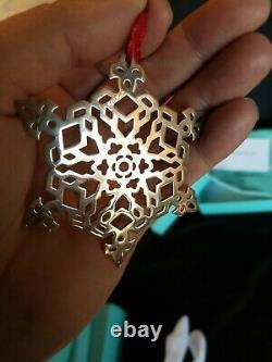 2006 Tiffany Sterling Silver Snowflake Christmas Ornament Rare