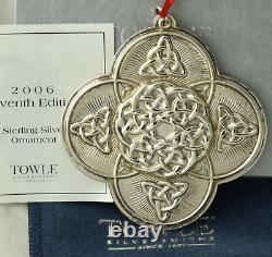 2006 Towle Sterling Silver Annual Celtic Cross Christmas Ornament NOS Boxed