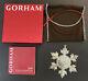 2007 Gorham Sterling Silver Snowflake Christmas Ornament In Box