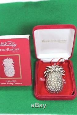 2007 Reed Barton Sterling Silver FIRST Annual Pineapple Christmas Ornament withBox