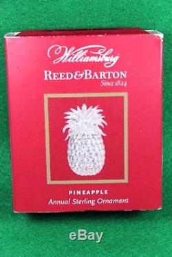 2007 Reed Barton Sterling Silver FIRST Annual Pineapple Christmas Ornament withBox