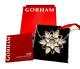 2008 Gorham Sterling Snowflake. 39th Christmas Ornament. Pouch, Box, Red Ribbon