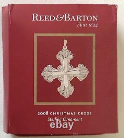 2008 Reed & Barton Sterling Silver Christmas Cross Tree Ornament 38th Edition