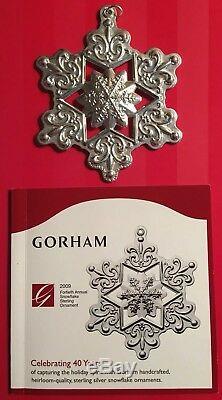 2009 Gorham Sterling Silver Snowflake Christmas Ornament, Collectible