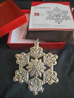 2009 Gorham Sterling Silver Snowflake Christmas Ornament Rare Year