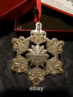 2009 Gorham sterling Silver Snowflake Christmas Ornament Rare