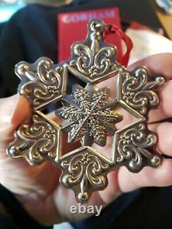 2009 Gorham sterling Silver Snowflake Christmas Ornament Rare