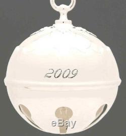 2009 Reed Barton Silver Plate Annual Holly Ball Bell Xmas Ornament NIB
