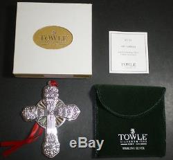 2010 Towle Silver Cross Sterling Christmas Ornament 18th Edition