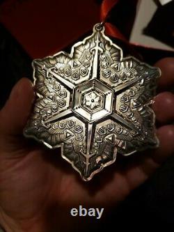 2011 Gorham sterling Silver Snowflake Christmas Ornament Rare