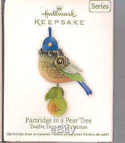 2011 Hallmark Ornament 12 Days of Christmas Partridge in a Pear Tree Series #1
