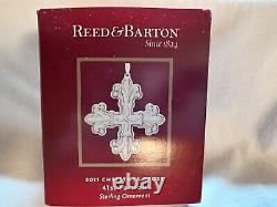 2011 Reed & Barton Sterling Christmas Cross Ornament 41st Edition