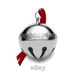 2011 Wallace 41st Anniversary Silver Plate Sleigh Bell Xmas Ornament Decoration