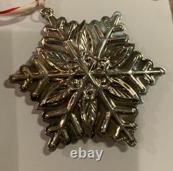 2012 Gorham Sterling Silver Christmas Snowflake Tree Ornament Pouch & Box